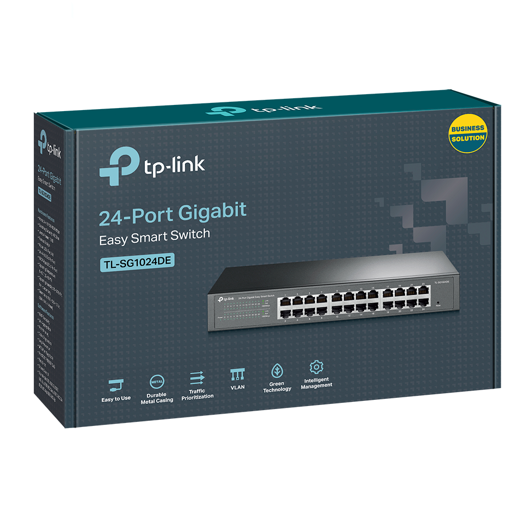 TP-Link TL-SG1024DE 24-Port Gigabit Easy Smart Switch | Desktop/Rackmount | Fanless Design TP-Link TL-SG1024DE 24-Port Gigabit Easy Smart Switch | Desktop/Rackmount | Fanless Design